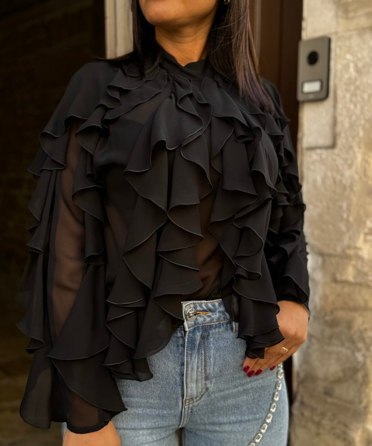 Blusa Rouches Tolèrance Shiki