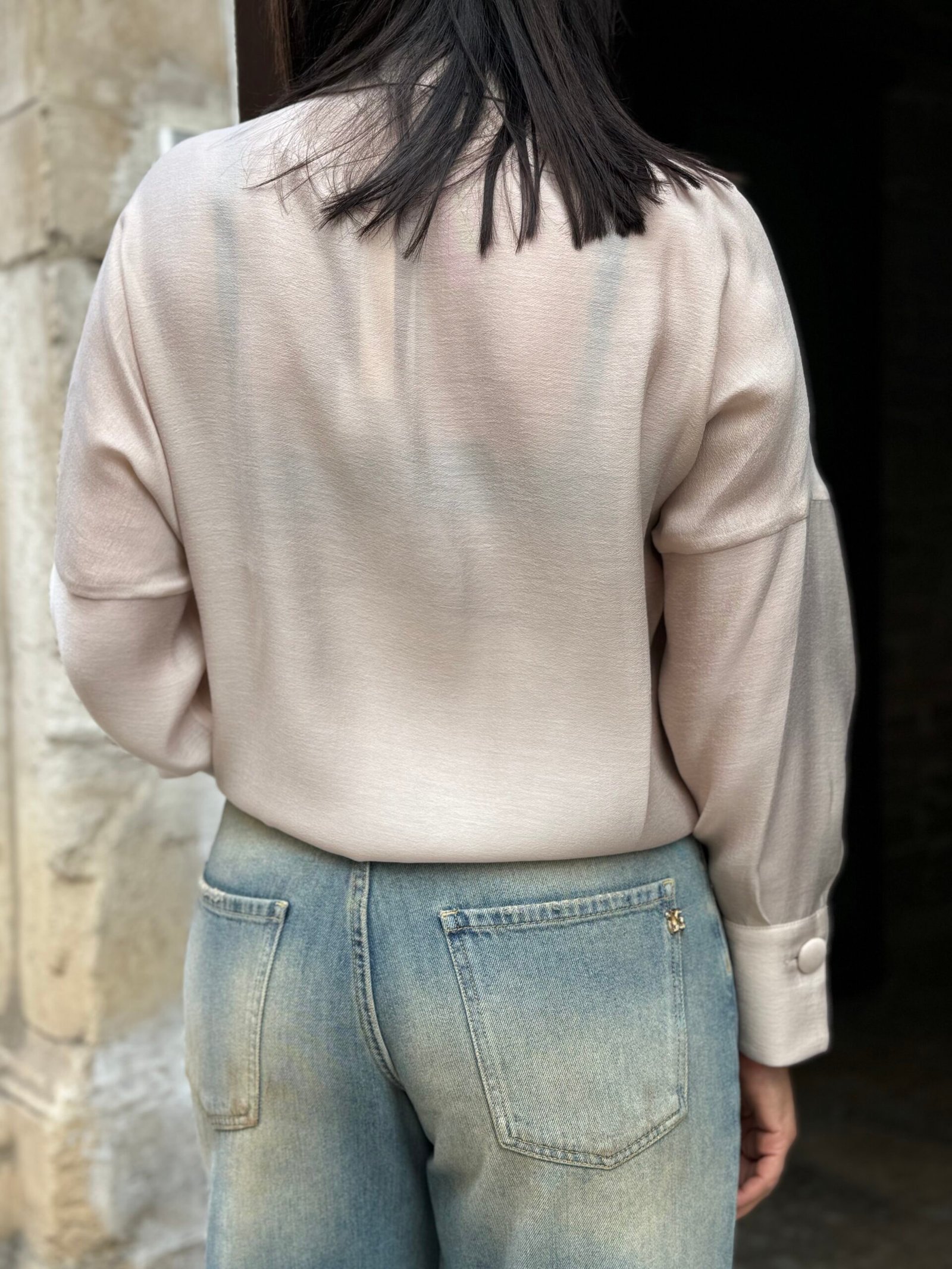 Camicia Chiffon Tolèrance Shiki - Rosa Cipria - T0950 2