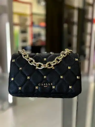 Mini Shoulder Strap Borchia E Maxi Catena • Panna - Gaëlle Paris 6