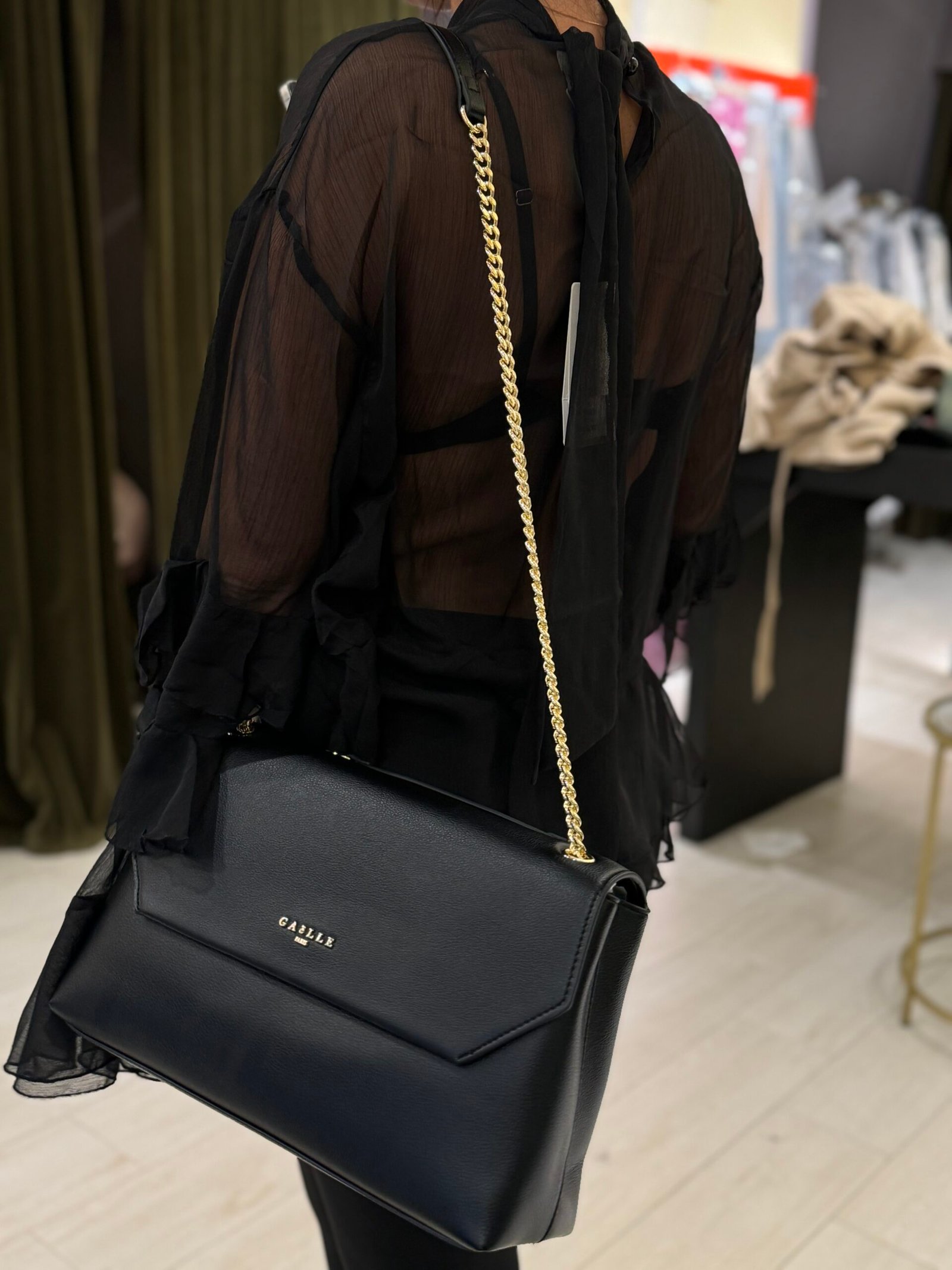 Maxi Shoulder Strap Bottalato • Nero GAACW02334_ 3