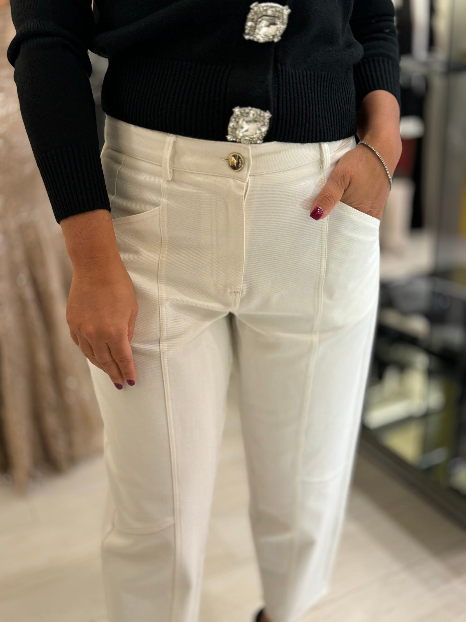 PANTALONE BIANCO SHIKY