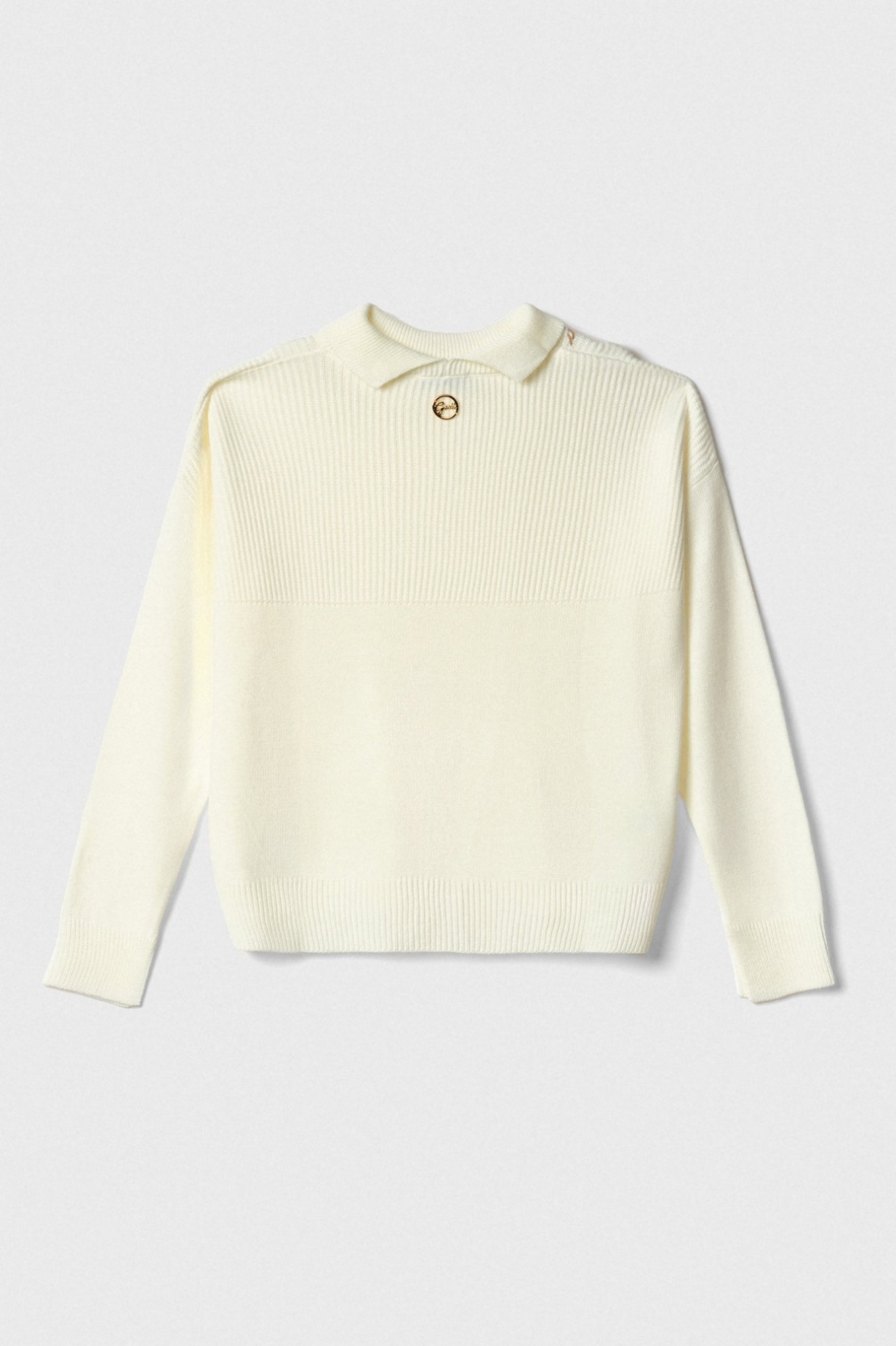 Pullover In Maglia Rasata • Burro - Gaëlle Paris 2