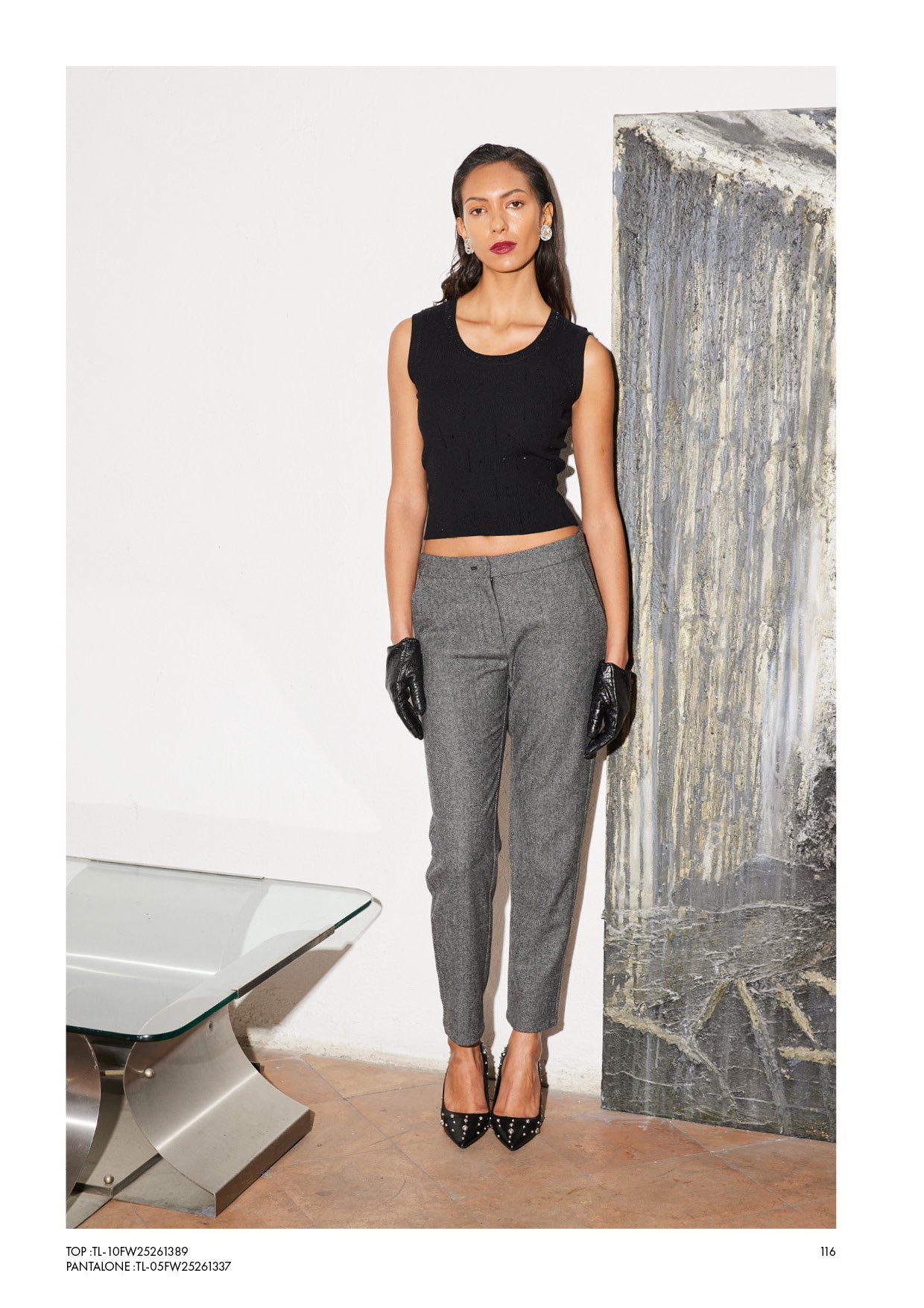 TOP GIROMANICA - NERO - TRASH E LUXURY