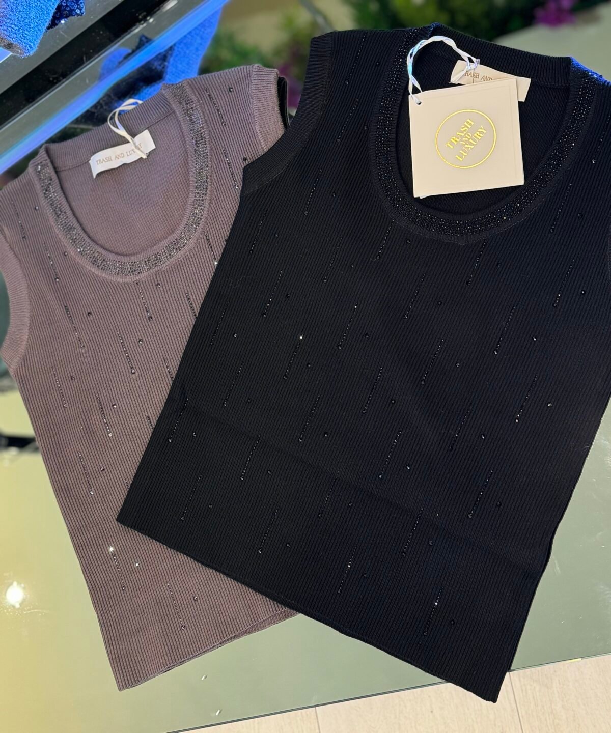 TOP GIROMANICA - CON STRASS - TRASH AND LUXURY