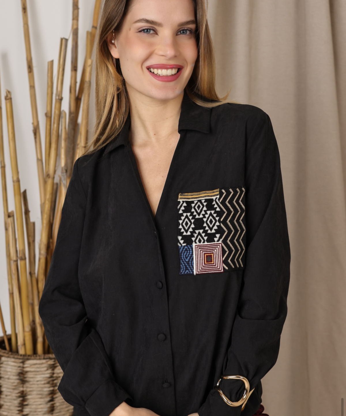 CAMICIA VIVYA - Taschino fantasia ricamata